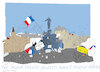 Cartoon: Big demo in Paris (small) by gungor tagged protest,in,france,against,pension,reform