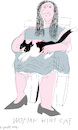 Cartoon: Kitten and Woman (small) by gungor tagged cats