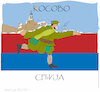 Cartoon: Kosovo and Serbia (small) by gungor tagged problems,in,balkan