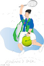 Cartoon: N  Djokovic  Saga (small) by gungor tagged djokovic saga at australia open 2022