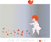 Cartoon: She is looking a Love (small) by gungor tagged love
