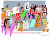 Cartoon: Women is rioting in India (small) by gungor tagged women,riots,against,rape,2024