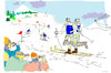 Cartoon: zusammen schi laufen (small) by gungor tagged schnee