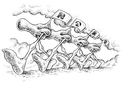 Cartoon: nara is marching on (medium) by JP tagged nara,nose,nase,nasifa,march,marsch,gleichschaltung,nara,nose,nase,nasifa,march,marsch,gleichschaltung