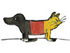 Cartoon: Ein Volk (small) by Peter Bauer tagged ein volk wiedervereinigung germany deutsche einheit