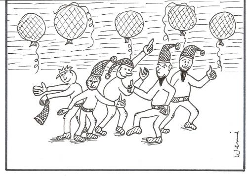 Cartoon: Karneval (medium) by Backrounder tagged dwarf,karneval