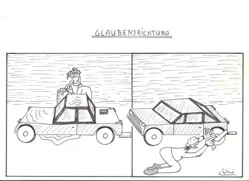 Cartoon: Taufe und die Beschneidung (medium) by Backrounder tagged cars,religion