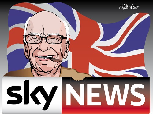 Cartoon: hungry Murdoch (medium) by ESchröder tagged medien,murdoch,sky,news,british,skandal,skandalblatt,of,the,world,coulson,cameron,london,lauschangriff,bespitzelung,abhöraktion,corporation,brooks,internatinal,james