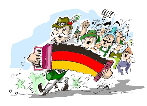 Cartoon: Alemania-protestas (medium) by Dragan tagged alemania,protestas