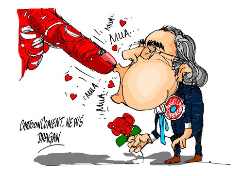 Cartoon: Angel Gabilondo-dedo (medium) by Dragan tagged angel,gabilondo,partido,socialista,madrid,psm,politics,cartoon