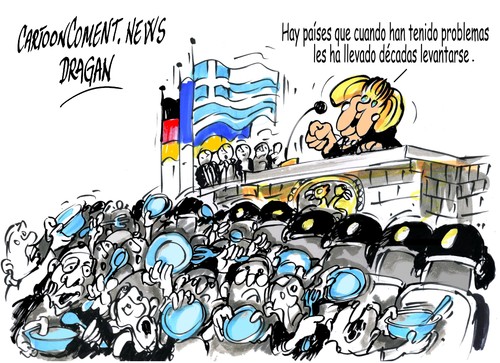 Cartoon: Angela Merkel-hambre (medium) by Dragan tagged angela,merkel,grecia,politics,cartoon