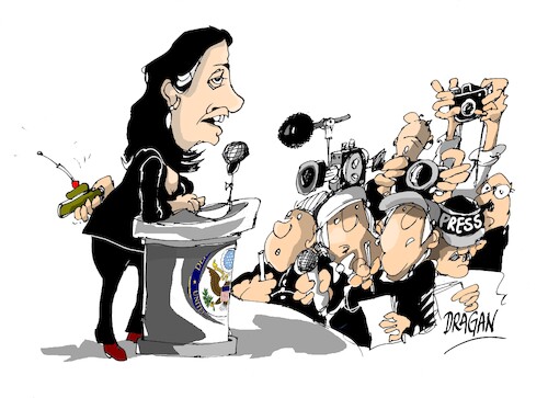 Cartoon: Avril Haines-ataque de drones (medium) by Dragan tagged avril,haines,dronis,kremlin,putin,cia