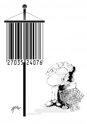 Cartoon: bar code 11 (medium) by Dragan tagged bar,code