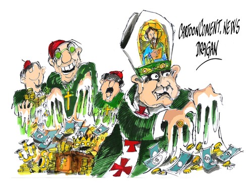 Cartoon: Benedicto XVI- Vatileaks (medium) by Dragan tagged benedicto,xvi,vatileaks,concilio,vaticano,ii,roma,cartoon