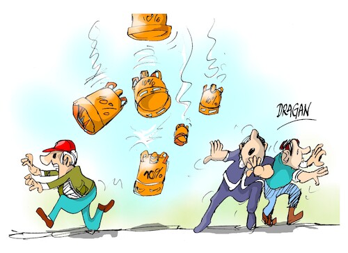 Cartoon: Caida del gas (medium) by Dragan tagged gas