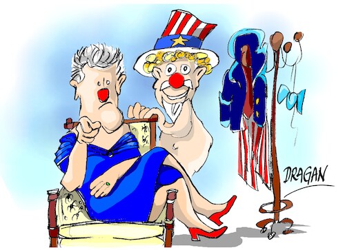 Cartoon: Clinton-Epstein-Estado profundo (medium) by Dragan tagged clinton,epstein