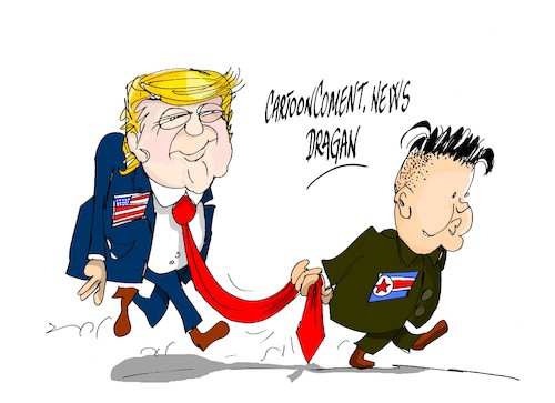 Cartoon: Donald Trump-Kim Jong-un (medium) by Dragan tagged donald,trump,kim,jong,un,eeuu,sad,korea,norte,corea,del