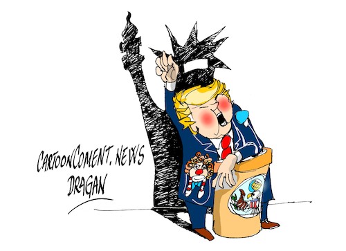 Cartoon: Donald Trump-TWITTER (medium) by Dragan tagged donald,trump,eeuu,twitter