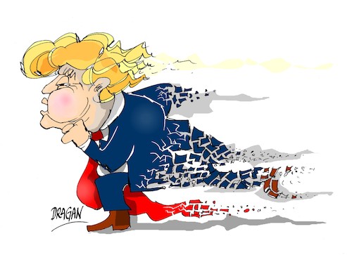 Cartoon: Donald Trump se va (medium) by Dragan tagged donald,trump