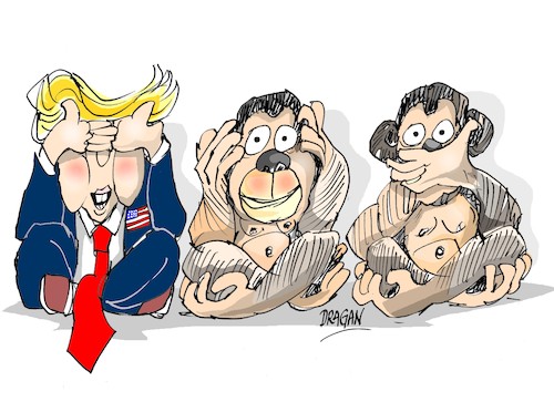Cartoon: Donald Trumph- esceptico (medium) by Dragan tagged donald,trumph,covid,19