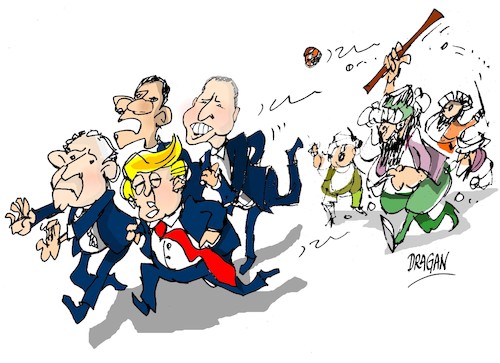 Cartoon: EE UU-La retirada (medium) by Dragan tagged ee,uu,la,retiradaavganistan