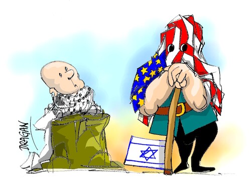 Cartoon: EEUU-Israel-oriente medio (medium) by Dragan tagged eeuu,israel,oriente,medio