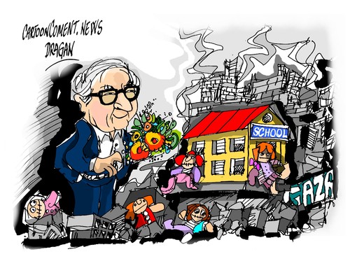 Cartoon: Frank-Walter Steinmeier-Gaza (medium) by Dragan tagged frank,walter,steinmeier,gaza,alemania,palestina,politics,cartoon