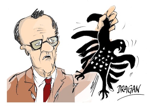 Cartoon: Friedrich Merz-las dudas (medium) by Dragan tagged friedrich,merz,alemania