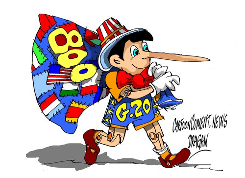 Cartoon: G20-800 medidas (medium) by Dragan tagged g20,brisbane,australia,politics,cartoon