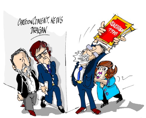 Cartoon: Gobierno-155 (medium) by Dragan tagged gobierno,espana,ctalonia,155,indepedencia
