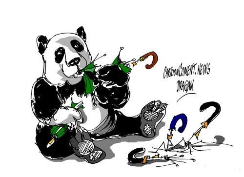 Cartoon: Hong Kong-Revolucion Paraguas (medium) by Dragan tagged hong,kong,china,revolucion,de,los,paraguas,politics,cartoon