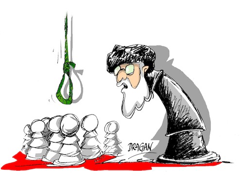 Cartoon: Iran-regimen (medium) by Dragan tagged iran