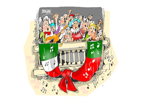 Cartoon: Italia-Portugal-25 de abril (medium) by Dragan tagged italia,portugal,25,de,abril
