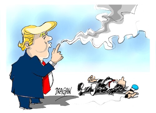 Cartoon: Jimmy Kimmel Live-cenzura (medium) by Dragan tagged jimmy,kimmel,live,trump,cenzura