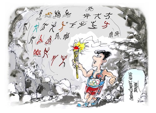 Cartoon: Londres-2012 (medium) by Dragan tagged juegos,olimpicos,londres,deporte,cartoon