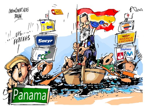 Cartoon: Mariano Rajoy descubrimiento (medium) by Dragan tagged mariano,rajoy,descubrimiento,de,iberoamerica,panama,politics,cartoon