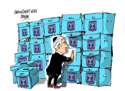 Cartoon: Netanyahu-muro de lamentacion (medium) by Dragan tagged cartoon,politics,elecciones,israel,lamentacion,de,muro,netanyahu,benjamin
