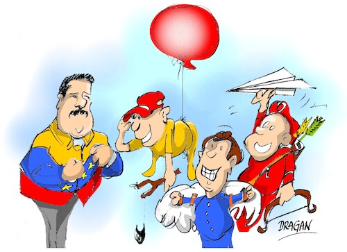 Cartoon: Nicolas Maduro-Aviacion (medium) by Dragan tagged nicolas,maduro,venecuela