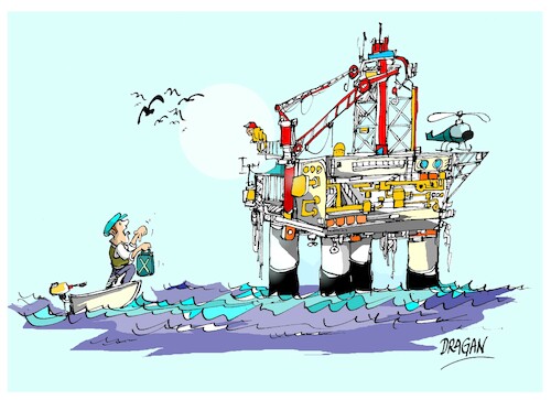 Cartoon: Oleoducto del Caspio (medium) by Dragan tagged oleoducto,del,caspio
