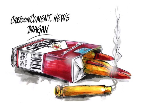 Cartoon: OMS-contrabando de tabaco (medium) by Dragan tagged organizacion,mundial,de,la,salud,oms,tabaco,contrabando,cartoon