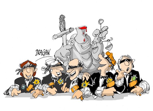 Cartoon: Poder Judicial (medium) by Dragan tagged poder,judicial,cgpj,spain