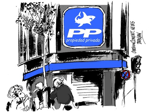 Cartoon: PP (medium) by Dragan tagged partido,popular,pp,corrupcion,espana,cartoon