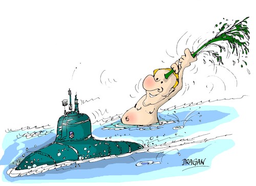 Cartoon: Putin-isla de Urup (medium) by Dragan tagged putin,isla,de,urup
