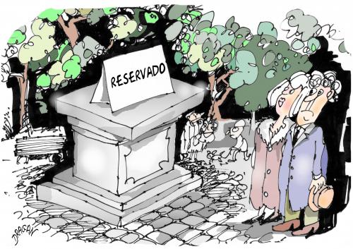 Cartoon: reservado (medium) by Dragan tagged reservado