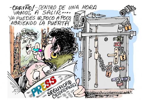 Cartoon: seguridad (medium) by Dragan tagged seguridad