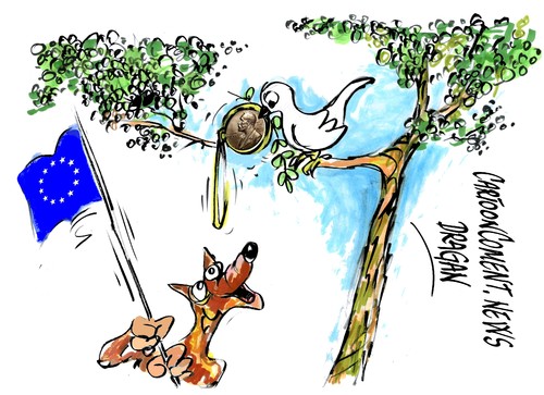 Cartoon: UE-Premio Nobel (medium) by Dragan tagged ue,union,europea,premio,nobel,por,la,paz,politics,cartoon