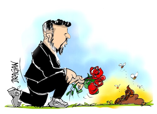 Cartoon: Volodimir Zelensk-Andrei Melnik (medium) by Dragan tagged volodimir,zelensk,andrei,melnik