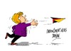 Cartoon: Angela Merkel-Tornado (small) by Dragan tagged angela,merkel,alemania,francia,tornado,siria,politics,cartoon