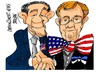 Cartoon: Barack Obama-Hendrik Ilves (small) by Dragan tagged barack,obama,hendrik,ilves,estonia,eeuu,politics,cartoon