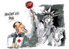 Cartoon: Barack Obama STOP (small) by Dragan tagged barack,obama,stop,estados,unidos,reformas,sanidad,republikanos,demokratas,politics,cartoon